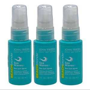 3 Pack John Frieda Beach Blonde Sea Waves Sea Salt Spray 1 oz Travel Size